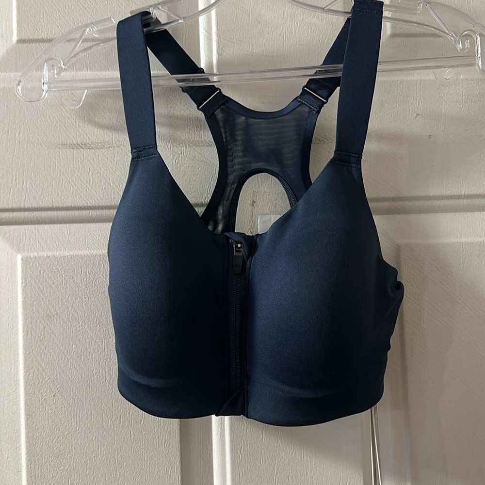 CALIA by Carrie Underwood Deep Navy Front-Zip Sports Bra
